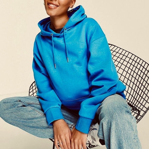 Under Armour Turquoise Blue Logo Hoodie Active Sweatshirt M - Picture 2 of 5